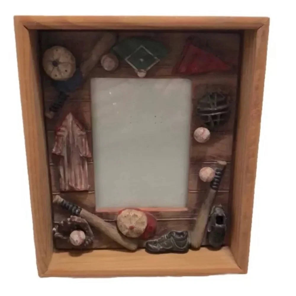 Baseball theme shadow box frame